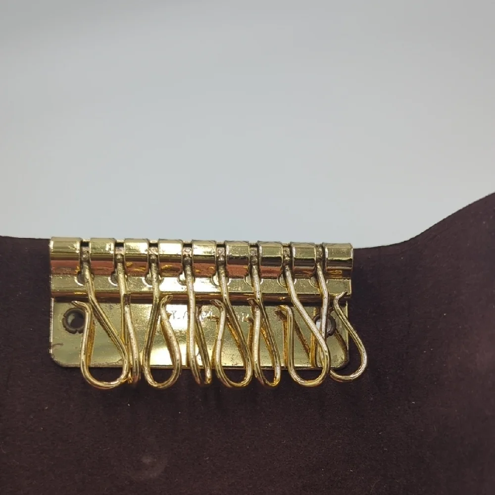 Vintage Prince Men's Gardner Key Case Brown Leather 3 inch Top Grain Cowhide 14